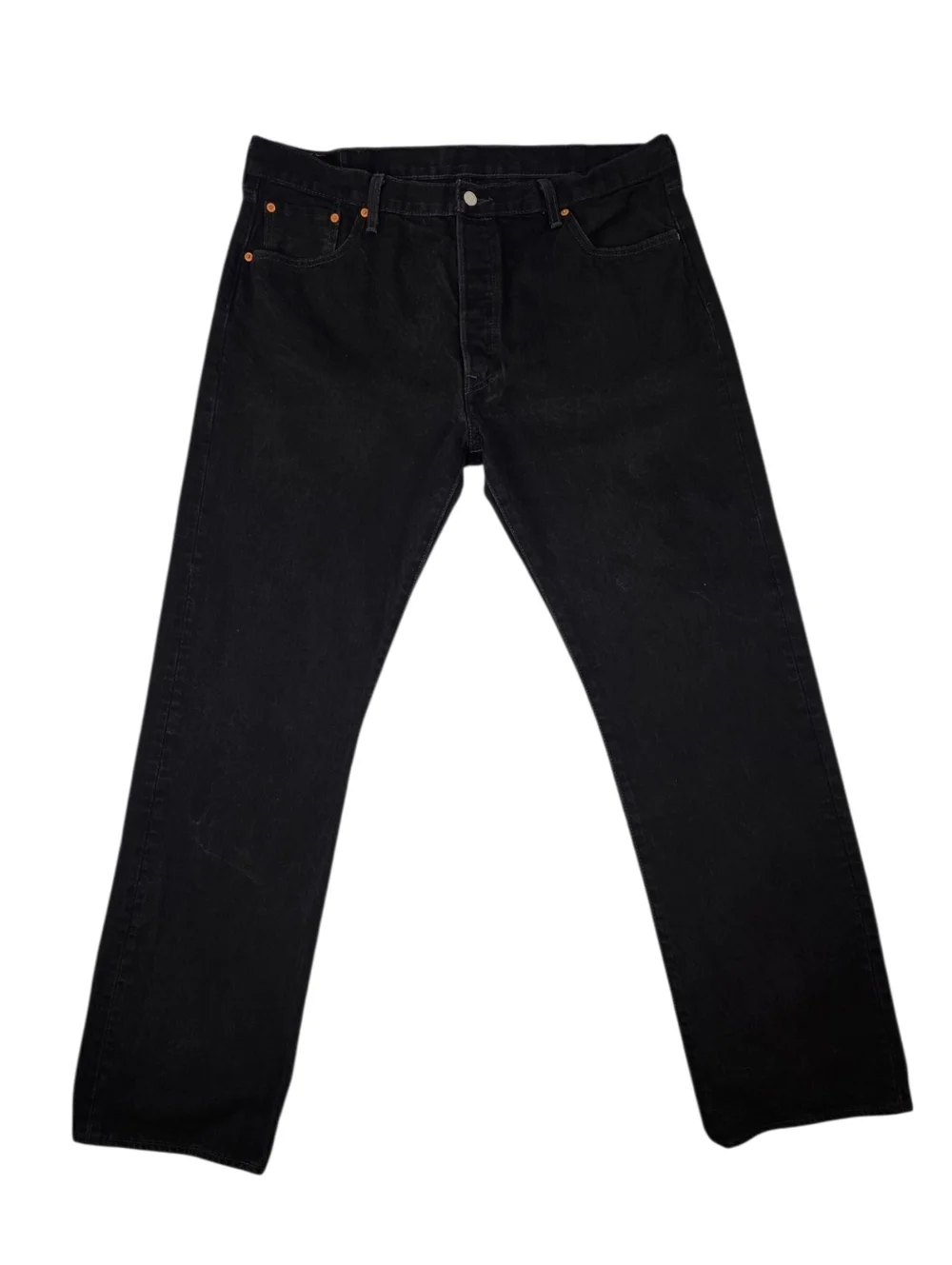 Levi’s 501 Black Wash Straight Leg Jeans Button Fly W40 L34 Classic Fit Cotton